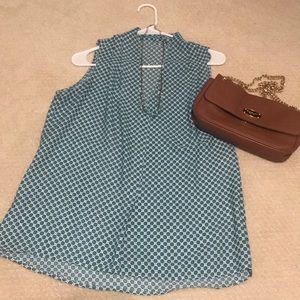 Sleeveless Turquoise Blouse